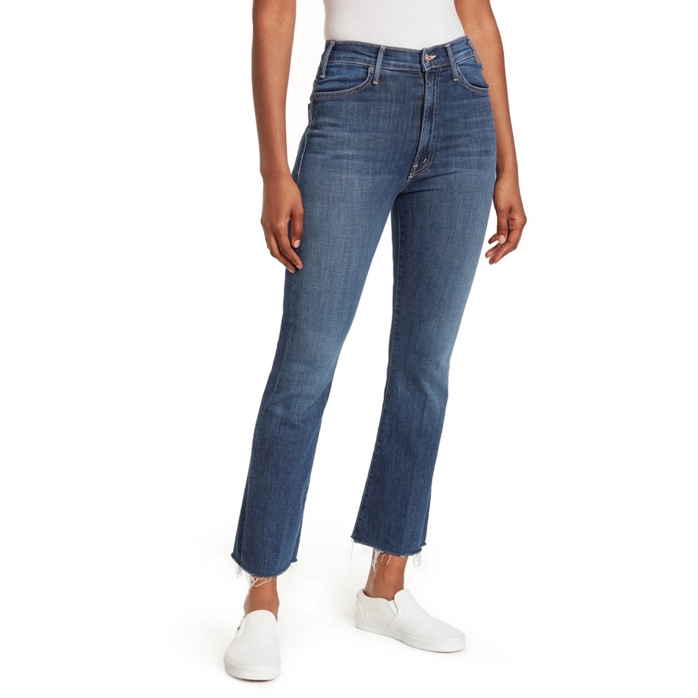 NEW Mother Hustler Ankle Fray Jeans Girl Crush Sz 32